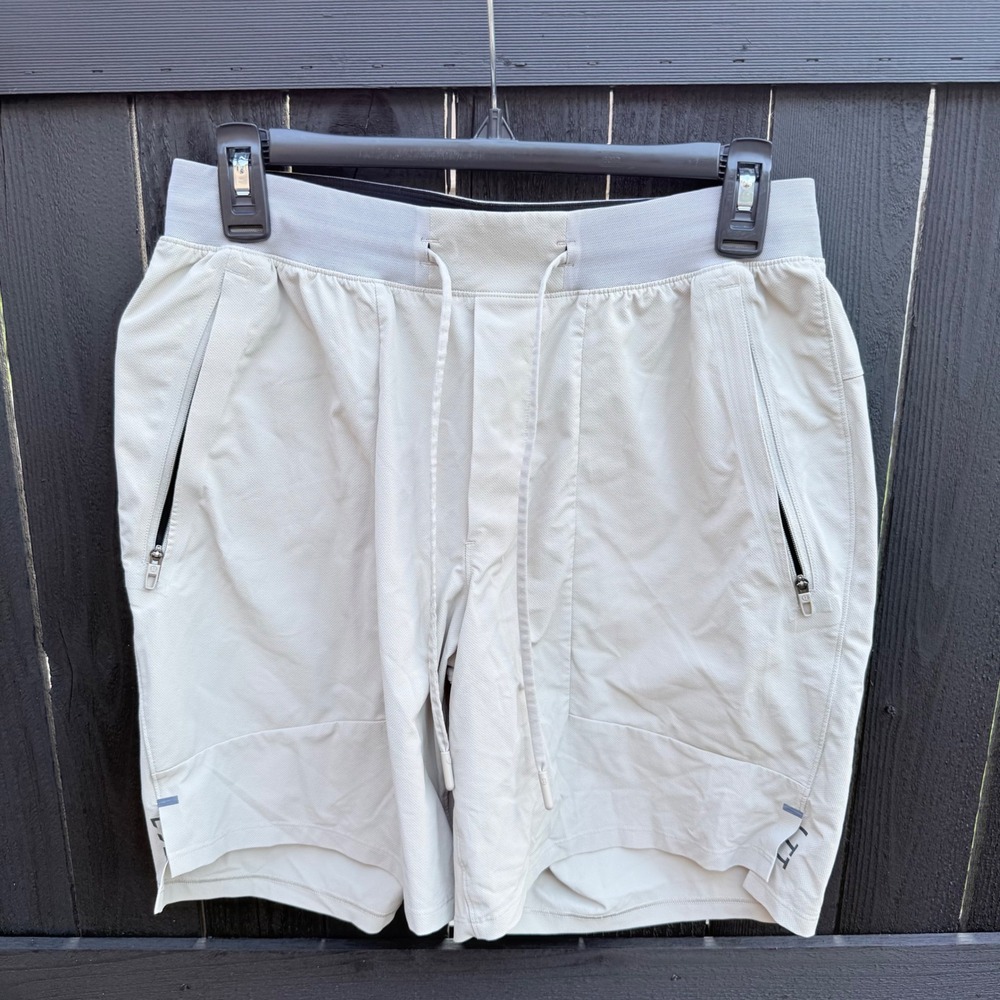 Lululemon License to Train Linerless Short 7" Bone Beige Mens Medium Gym Workout - Picture 3 of 6
